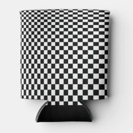 Porta-lata Ilusão Óptica Xadrez Preto e Branco