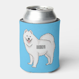 Porta-lata Ilustração de desenho animado com cão Samoyed