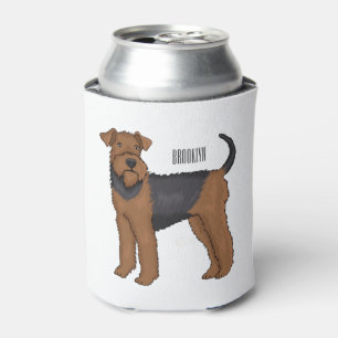 Porta-lata Ilustração de desenho animado de cão Airedale terr
