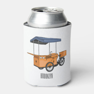 Porta-lata Ilustração de desenho animado de comida de bicicle