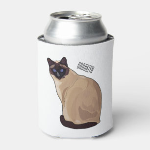 Porta-lata Ilustração de desenho animado de gato siamês