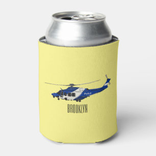 Porta-lata Ilustração de desenho animado de helicóptero da po
