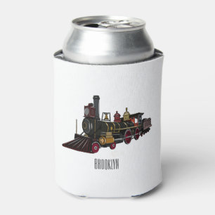 Porta-lata Ilustração de desenho animado de locomotiva a vapo