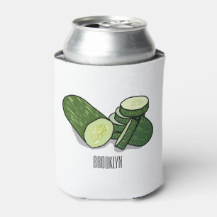 Porta-lata Ilustração de desenho animado de pepino