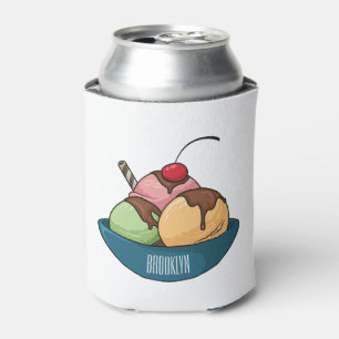 Porta-lata ilustração de desenho animado de sorvete