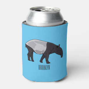 Porta-lata ilustração de desenho animado de tapir