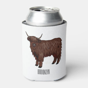 Porta-lata Ilustração de desenho animado de vaca em terras al