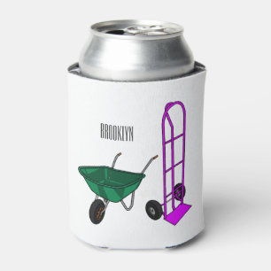 Porta-lata Ilustração de desenho animado do carrinho de rodas