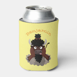 Porta-lata Ilustração de desenho animado engraçado de búfalo 