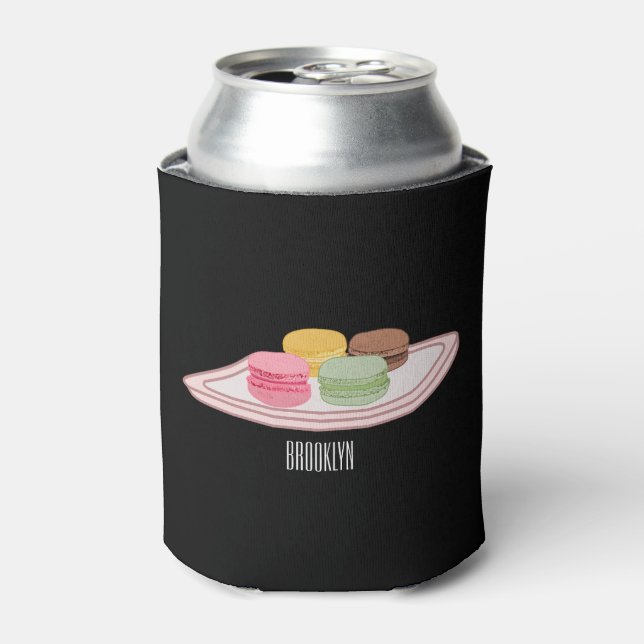 Porta-lata Ilustração de desenho de Macaron (Can Front)