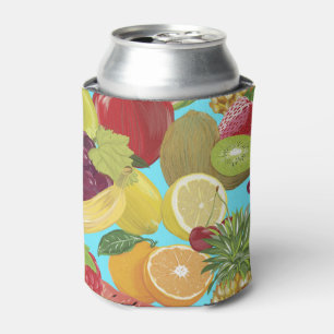 Porta-lata Ilustração de Frutas Tropicais Mistas