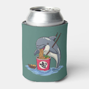 Porta-lata Ilustração de Golfinho Comendo Ramen