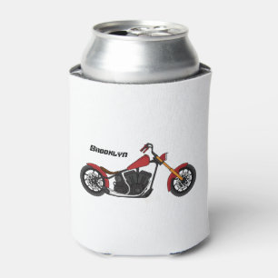 Porta-lata Ilustração de moto estilo Chopper
