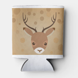 Porta-lata Ilustração de rena em um fundo marrom