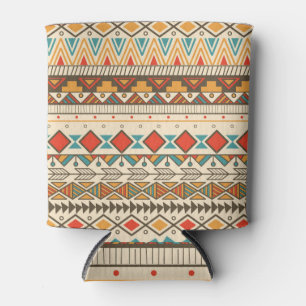 Porta-lata Ilustração de Vintagem Tribal Striped Aztec