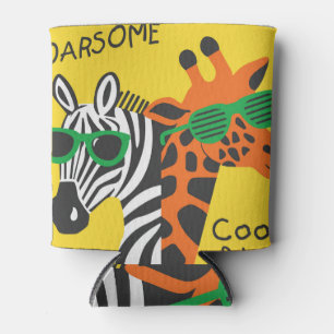 Porta-lata Ilustração do Cartoon Zebra Girafa legal