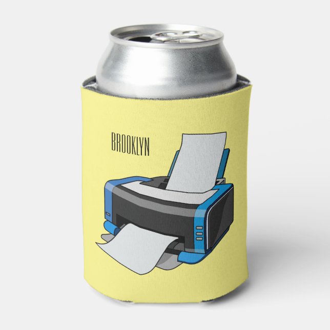 Porta-lata Ilustração do desenho da impressora (Can Front)