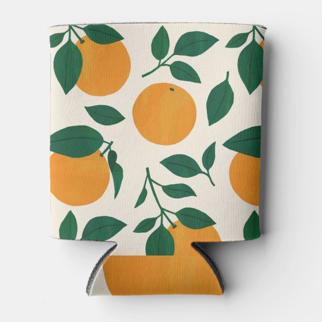 Porta-lata Ilustração do padrão de Fruta laranja (Frente)