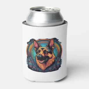Porta-lata ilustração do T-Shirt clássico do German shepherd