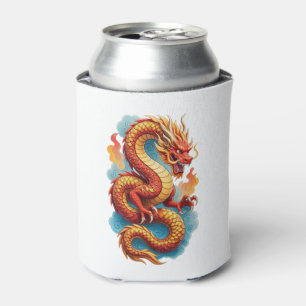 Porta-lata Ilustração Fiery do Dragão Vermelho Chinês-67561