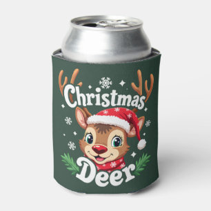 Porta-lata Ilustração Fofa de Veado de Natal