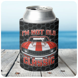 Porta-lata I'm Not Old I'm Classic - Retro Red Muscle Car