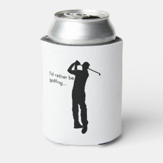 Porta-lata Imagem de Golfer em Silhueta Preta