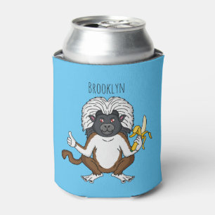 Porta-lata Imagem do desenho do macaco Cotton Top Tamarin
