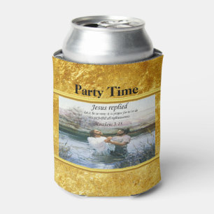 Porta-lata Imagem dois do baptismo do Jesus Cristo