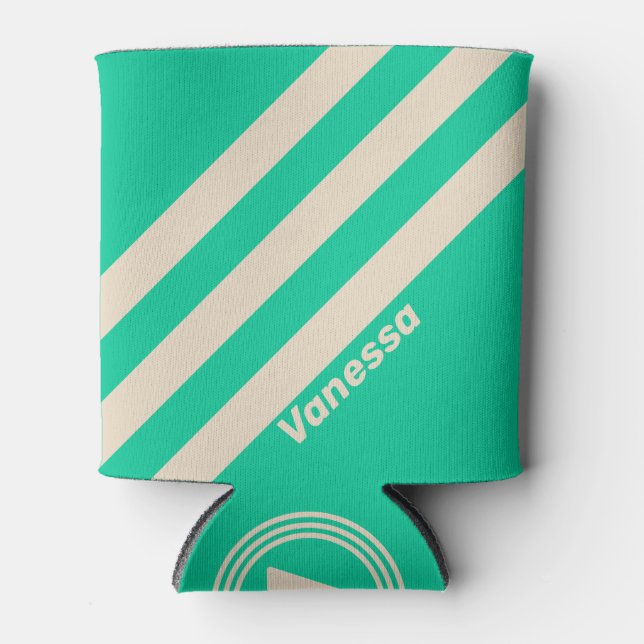 Porta-lata Imagem Retroativa Três Faixas com Nome (Frente)