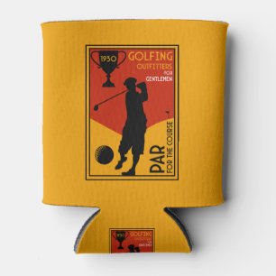 Porta-lata impressão de Golfe Clássico de 1930