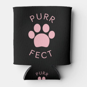 Porta-lata Impressão de Pata Rosa Perfeita do Gato