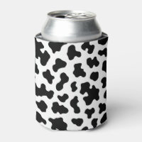 Impressão de pele de vaca preta e branca