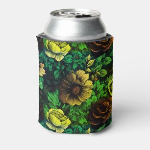 Porta-lata Impressão Floral de Vintage com Cores Únicas
