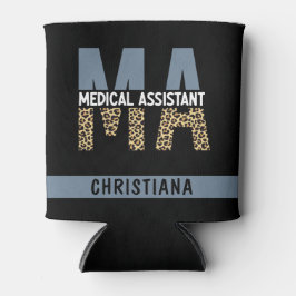 Porta-lata Impressão Leopardo do Assistente Médico do MÃE Per