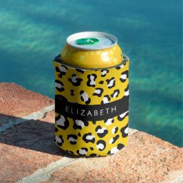 Porta-lata Impressão Leopardo, Manchas, Leopardo Amarelo, Seu