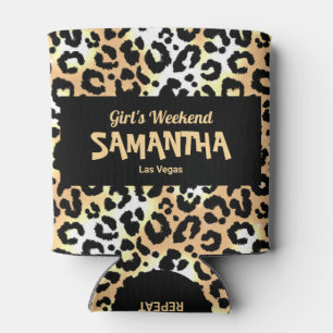 Porta-lata Impressão Leopardo no Fim de Semana das Meninas C