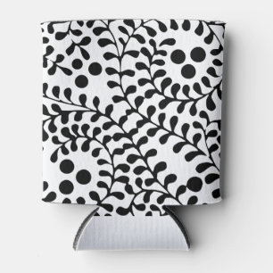 Porta-lata Impressão Preto e Branco Bem Florida