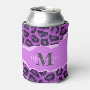 Porta-lata Impressão Violet Leopard