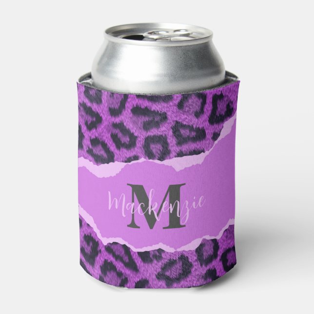 Porta-lata Impressão Violet Leopard (Can Front)