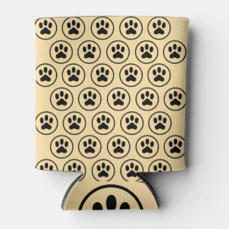 Porta-lata Impressões de pata de cãozinho preto-branco - Cole