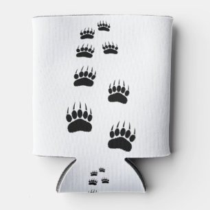 Porta-lata Impressões de pata de urso