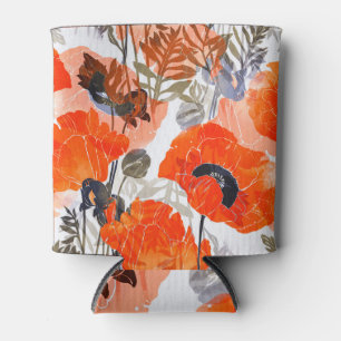 Porta-lata Impressões de Poppies Brilhantes: Arte Invisível