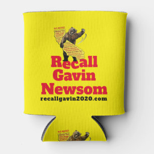 Porta-lata Incêndio na louca California Grizzly koozie