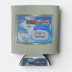 Porta-lata Incrível Paraquedista Americana e Bandeira