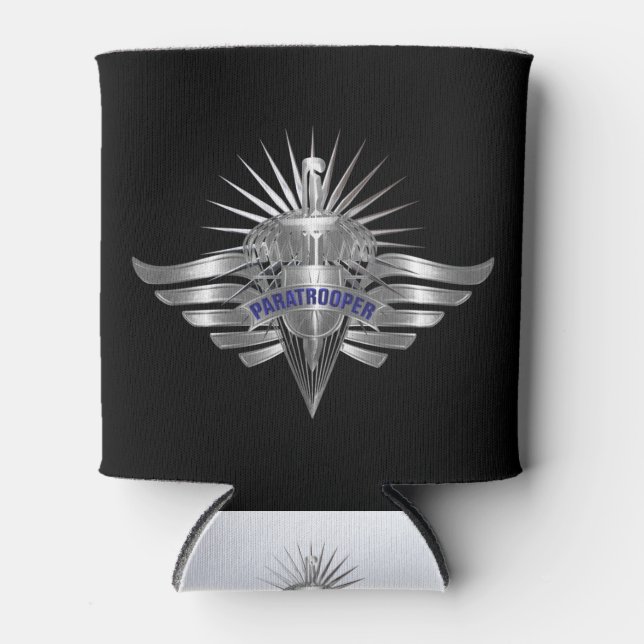 Porta-lata Incrível Paratrooper Personalizado Asas Projetadas (Frente)