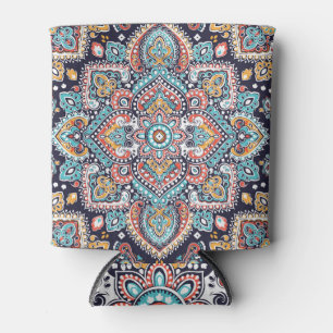 Porta-lata Indian Paisley: Padrão Étnico de Mandala