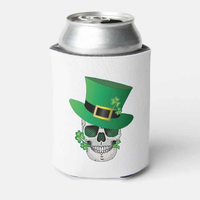 Porta-lata Irish Leprechaun Skull (Can Back)