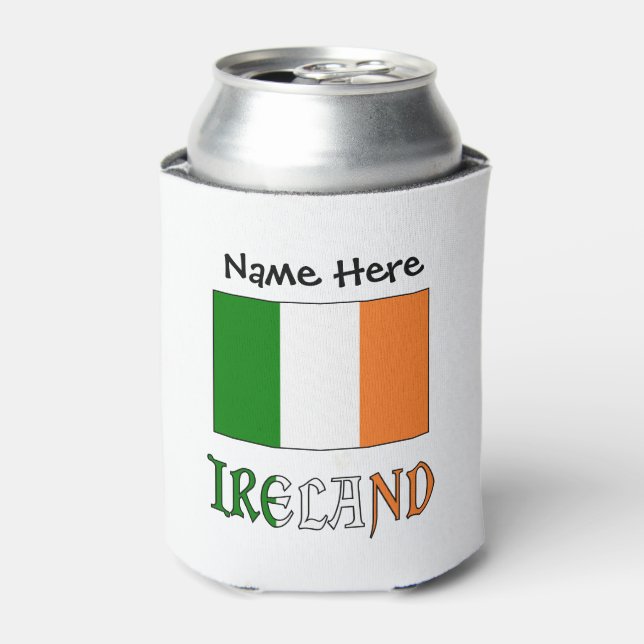 Porta-lata Irlanda e Irish Flag Personalizados (Can Front)