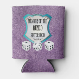 Porta-lata Irmandade Bunco Roxo Glitter Engraçado